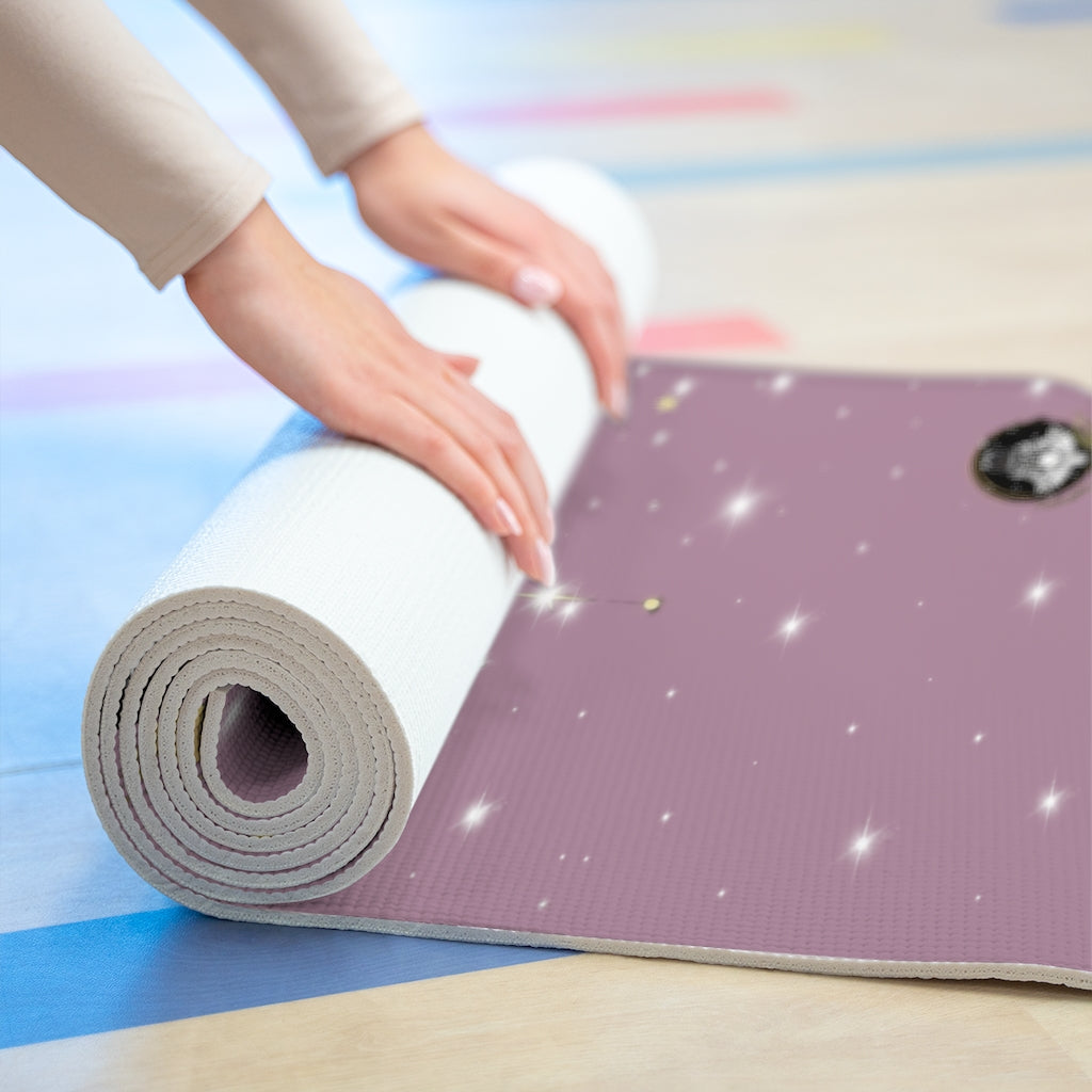 Stylish and Unique Rase Gold Meditating Astronaut Yoga/Pilates Mat by Productive Slacker