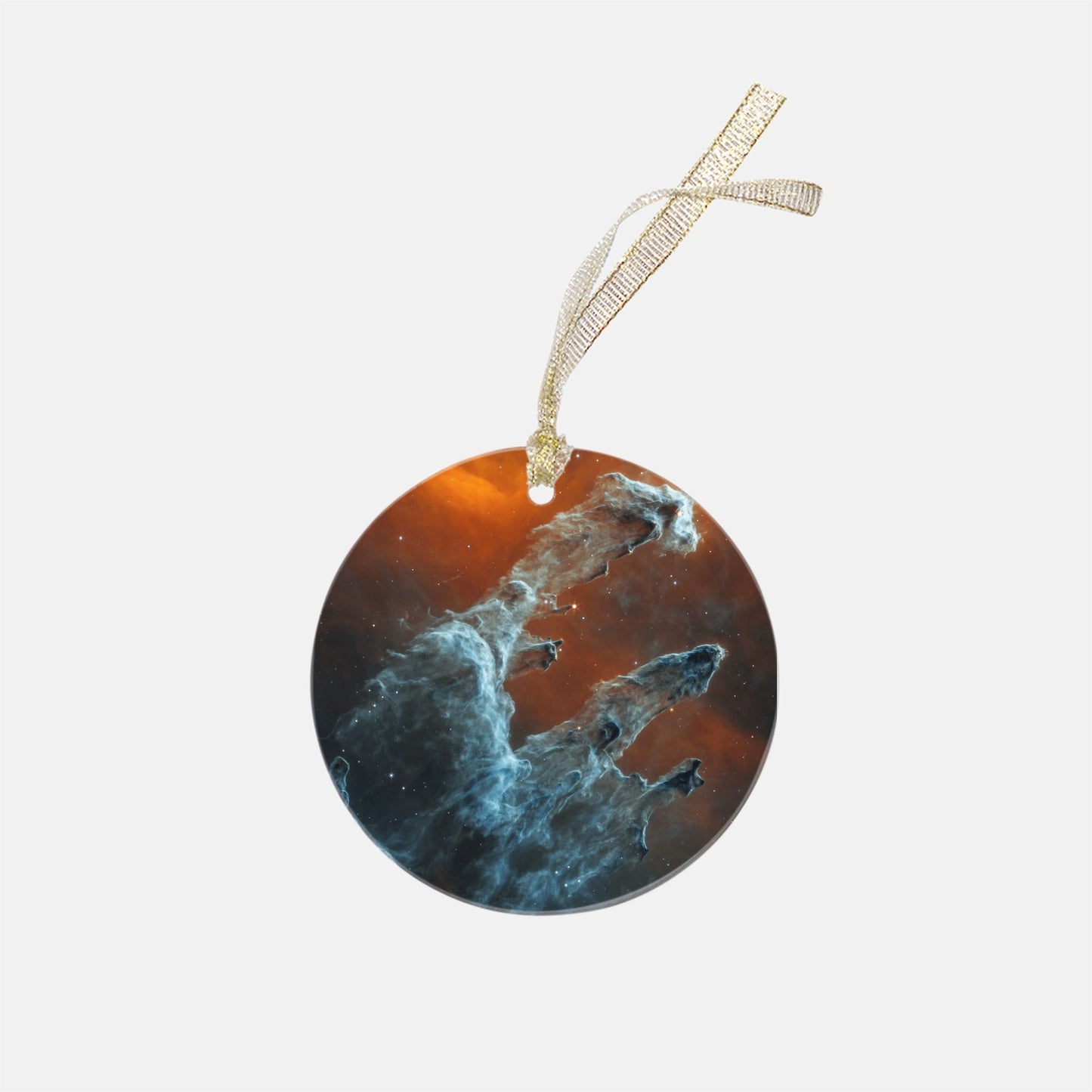 Special Edition Pillars of Creation Keepsake Clear Acrylic (Round), NASA Ornament by Productive Slacker