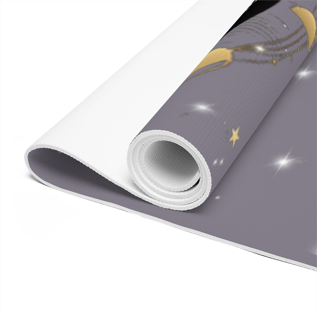 Stylish and Unique Calming Lilac Meditating Astronaut Yoga/Pilates Mat by Productive Slacker