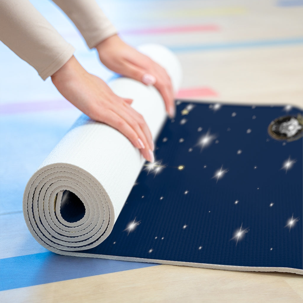 Stylish and Unique Meditating Astronaut Yoga/Pilates Mat by Productive Slacker