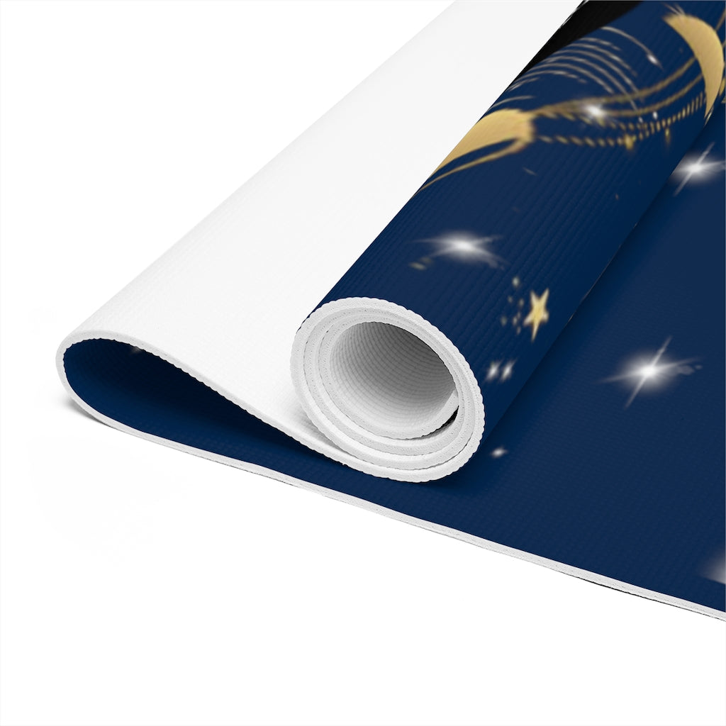 Stylish and Unique Meditating Astronaut Yoga/Pilates Mat by Productive Slacker