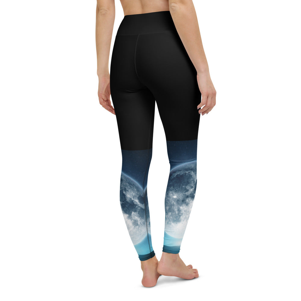 These Trendy Blue Moon Yoga Leggings by Productive