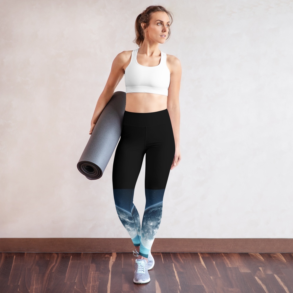 These Trendy Blue Moon Yoga Leggings by Productive