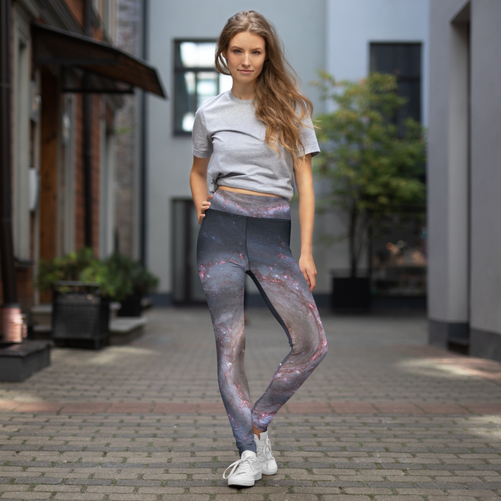 Trendy Milky Way Galaxy Yoga Leggings By Productive Slacker