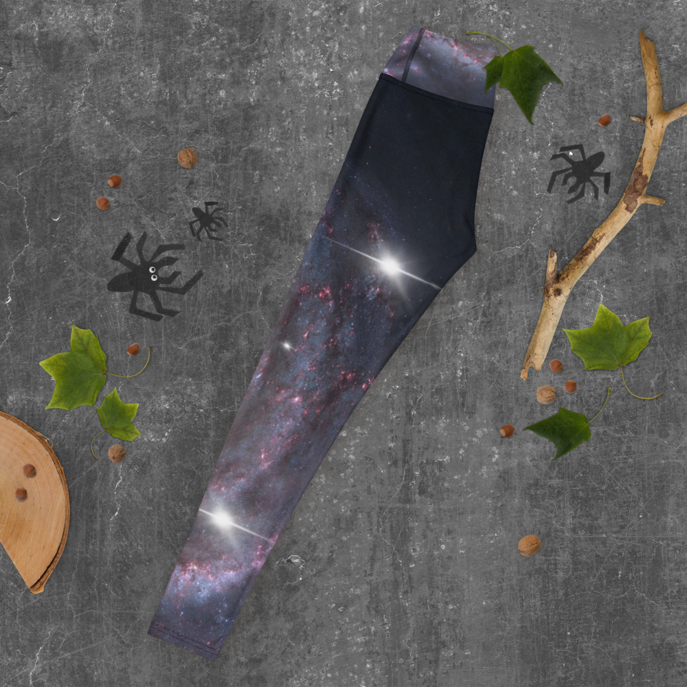 Trendy Milky Way Galaxy Yoga Leggings By Productive Slacker