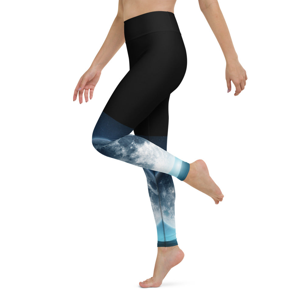 These Trendy Blue Moon Yoga Leggings by Productive