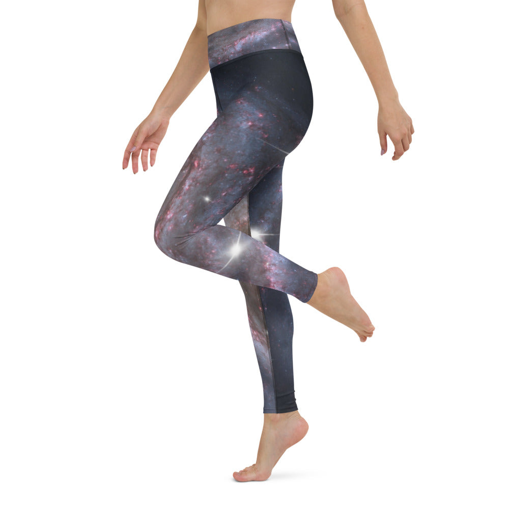 Trendy Milky Way Galaxy Yoga Leggings By Productive Slacker