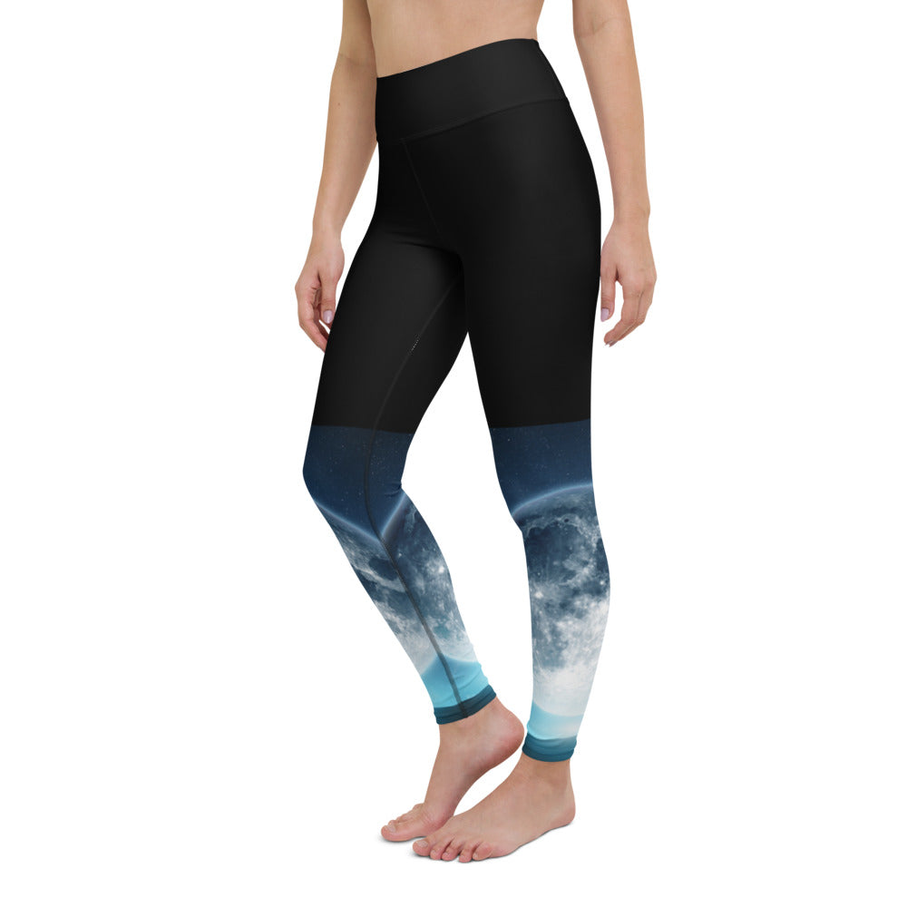 These Trendy Blue Moon Yoga Leggings by Productive