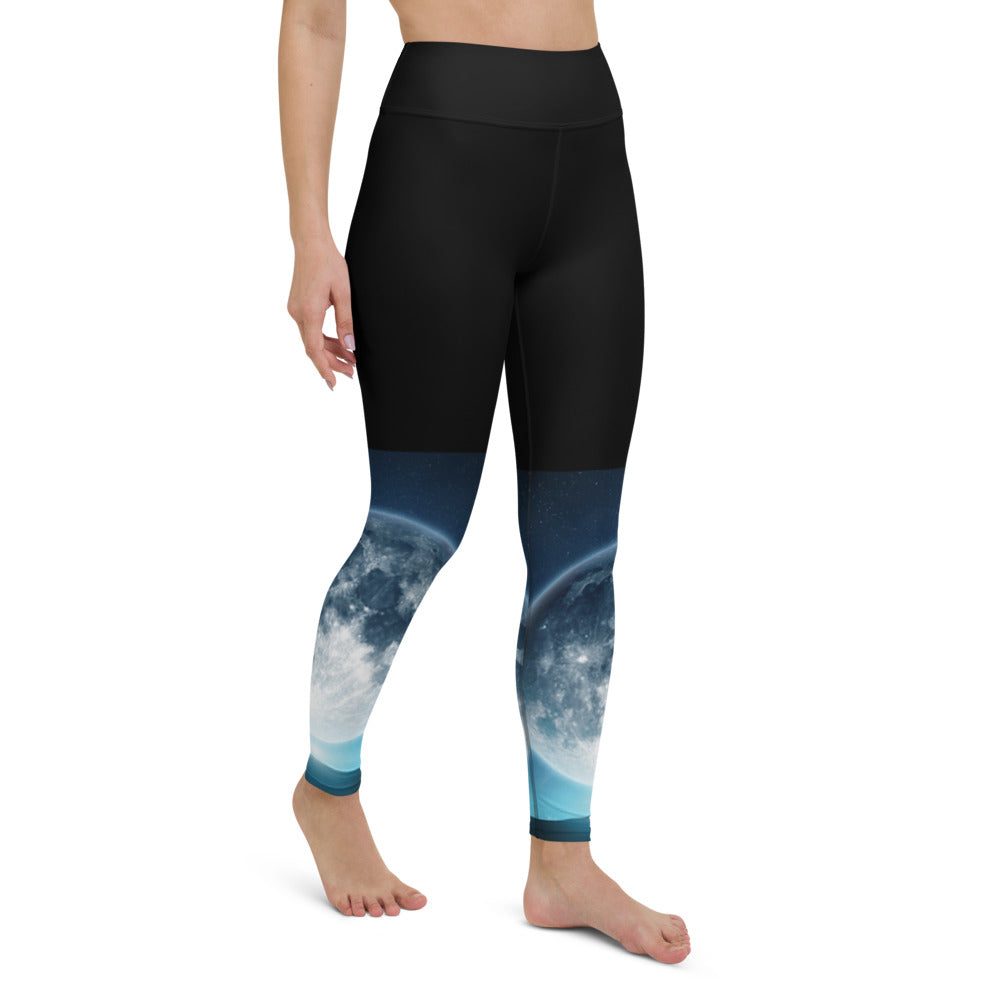 These Trendy Blue Moon Yoga Leggings by Productive