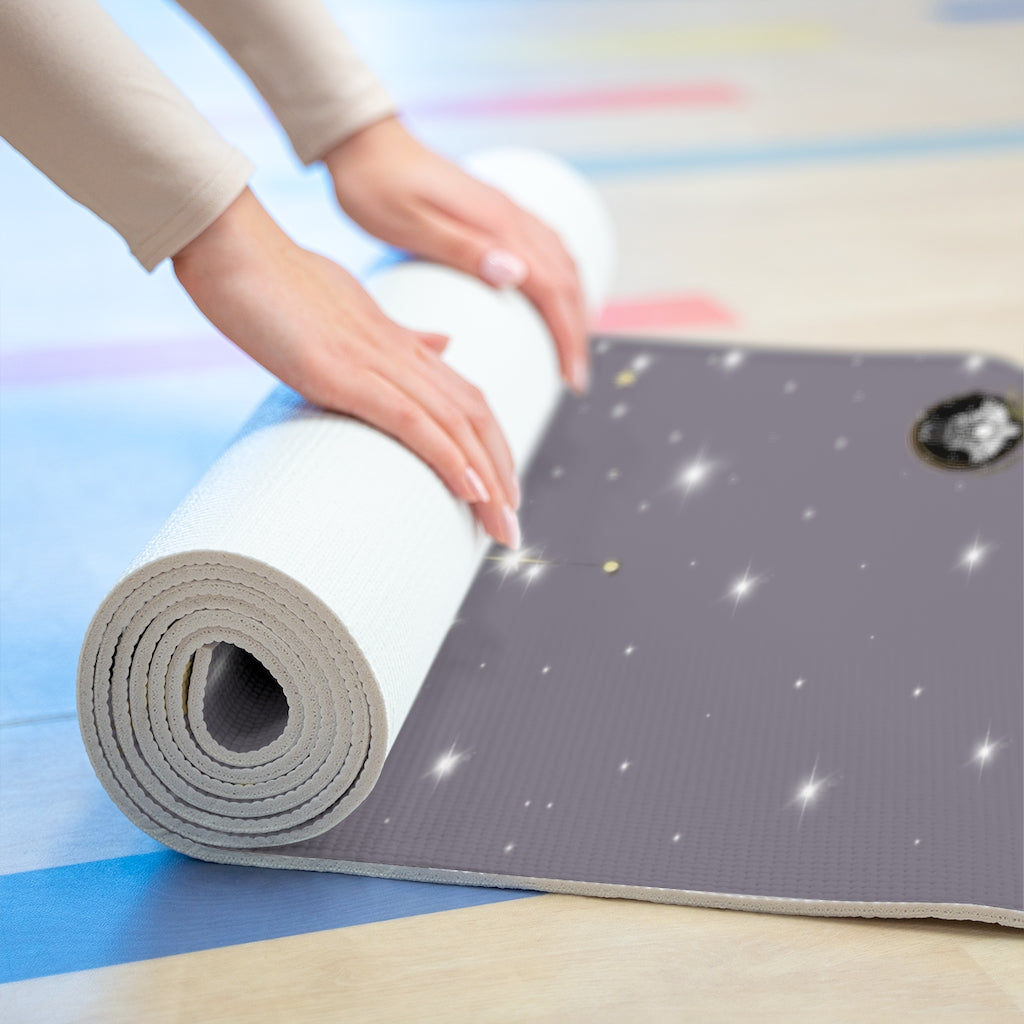 Stylish and Unique Calming Lilac Meditating Astronaut Yoga/Pilates Mat by Productive Slacker