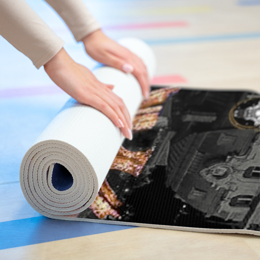 Stylish Luxury Eiffel Tower With Cosmic Sky Yoga Mat by Productive Slacker