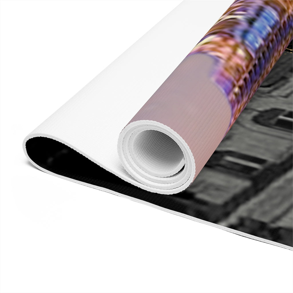 Stylish Luxury Eiffel Tower With Cosmic Sky Yoga Mat by Productive Slacker