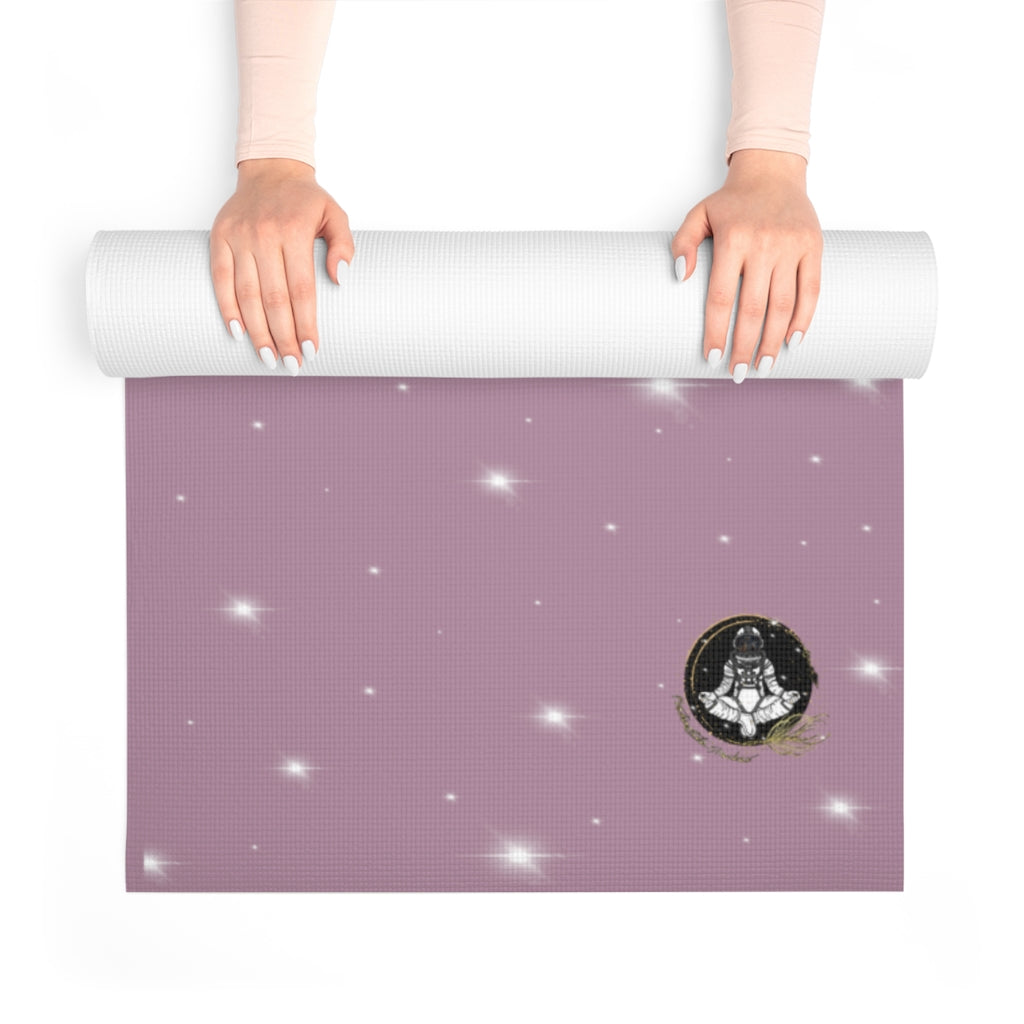 Stylish and Unique Rase Gold Meditating Astronaut Yoga/Pilates Mat by Productive Slacker