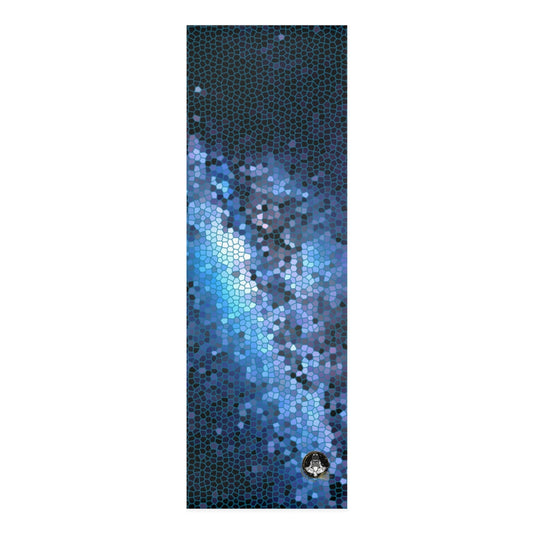 Unique Blue Pixilated Milky Way Yoga Mat by Productive Slacker