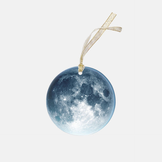 Special Edition Moon Keepsake Clear Acrylic (Round), NASA Ornament by Productive Slacker