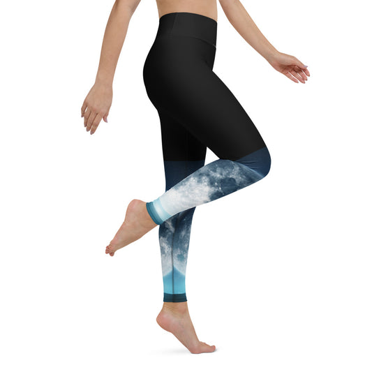These Trendy Blue Moon Yoga Leggings by Productive