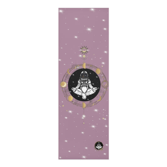 Stylish and Unique Rase Gold Meditating Astronaut Yoga/Pilates Mat by Productive Slacker